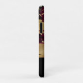 Monogram Initialen Zwart Bourgogne Goud Case-Mate iPhone Case (Achterkant/rechts)