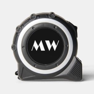Monogram Initialen Zwart Constructie Handyman Rolmaat