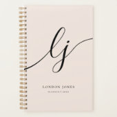 Monogram Initials Business Planner Script Name (Devant)