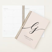 Monogram Initials Business Planner Script Name (Devant avec enveloppe)