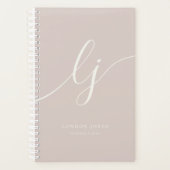 Monogram Initials Business Planner Script Pink (Devant)