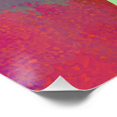 Monogram Initials Grunge Funky Purple Green Art Perfect Poster (Hoek)