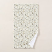 Monogram Initials Neutral Boho Florals Botanicals (Serviette à main)