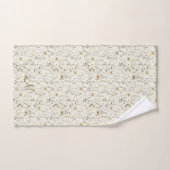 Monogram Initials Neutral Boho Florals Botanicals Bad Handdoek (Handdoek)