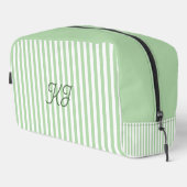 Monogram Initials Striped Custom Toilettasje (Rechterhoek)