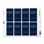 Monogram initials wedding  frame minimal design  etiket (Full Sheet)