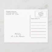  Monogram & Inktvlek Bruiloft Bewaar de datum Aankondigingskaart (Achterkant)