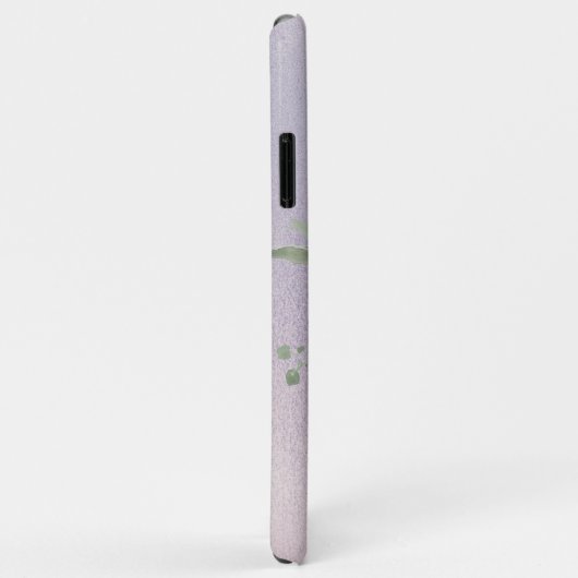 *~* Monogram Iridescent Pastel Lavender Floral Case-Mate iPhone Case (Achterkant/rechts)