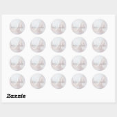 Monogram Iridescent Pearl Shimmer Envelope Seals Ronde Sticker (Vel)