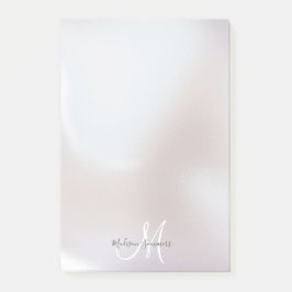Monogram Iridescent Pearl Shimmer Post Post-it® Notes