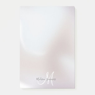 Monogram Iridescent Pearl Shimmer Post Post-it® Notes