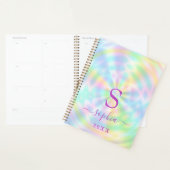 Monogram iriserend neon holografisch 2024 planner (Display)