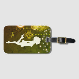 Monogram Irish Dance Celtic Clovers and Lights Bagagelabel