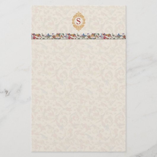 Monogram Italiaans Florentine Briefpapier (Voorkant)