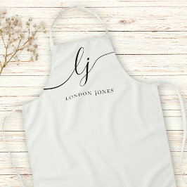 Monogram Ivoor Modern Minimalistisch Elegant Scrip Schort