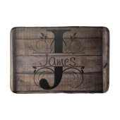 Monogram J Initiaal Bath, Kitchen Mat Cabin Rustic (Voorkant)