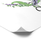 Monogram J Lavender Eucalyptus kinderkamer poster (Hoek)