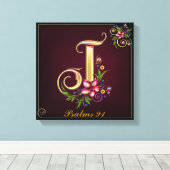 Monogram J Premium Wrapped Canvas (gloss) (Insitu (Houten vloer))