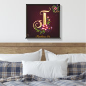 Monogram J Premium Wrapped Canvas (gloss) (Insitu (Slaapkamer))