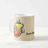 Monogram J Sock Monkey Mok (Voorkant links)