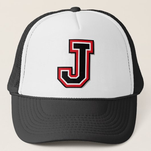 Monogram "J" Trucker Pet (Voorkant)