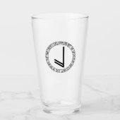 Monogram J - Viking stijl - pint glas (Voorkant)