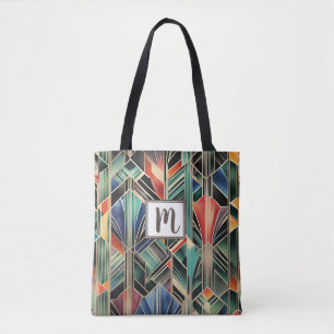 Monogram Jazzy Geometrische Elegante Classic Boho Draagtas