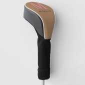Monogram Jouw naam Speciaal geschenk Geliefden Golfheadcover (Schuin)