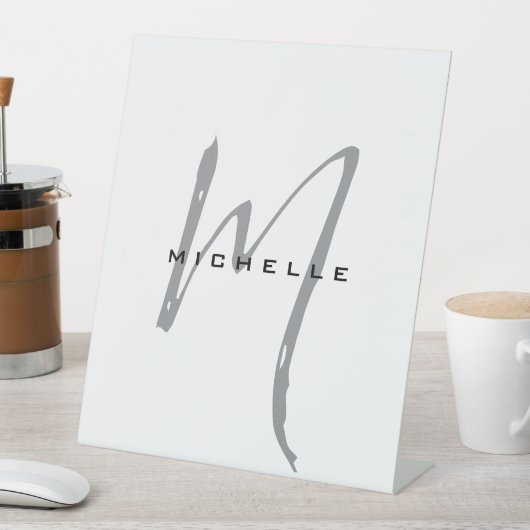 Monogram Jouw naam Speciaal geschenk Geliefden Reclamebord Met Voetstuk (Insitu)