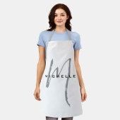 Monogram Jouw naam Speciaal geschenk Geliefden Schort (Gedragen)