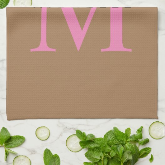 Monogram Jouw naam Speciaal geschenk Geliefden Theedoek (Gevouwen)