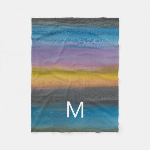 Monogram Juniper Mist I Fleece Deken
