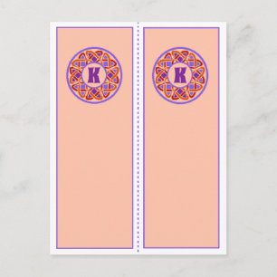  Monogram K Bladwijzer Briefkaart