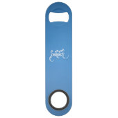 Monogram "K" Blue Gradient flesopener Speed Flessenopener (Achterkant)