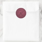 Monogram K Envelopzegels Ronde Sticker (Tas)