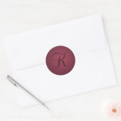 Monogram K Envelopzegels Ronde Sticker (Envelop)
