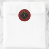 Monogram "K" goudkleurig script Ronde Sticker (Tas)