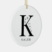 Monogram K hemelse naam Keramisch Ornament (Rechts)