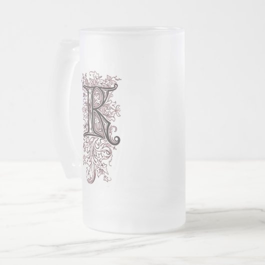   monogram "K" Matglas Bierpul (Voorkant links)