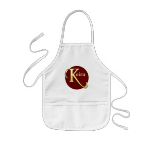 Monogram K Naam Gepersonaliseerd Kinder Schort