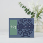 Monogram Kaarten - Blauw (Staand voorkant)