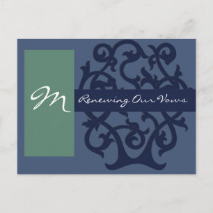 Monogram Kaarten - Blauw