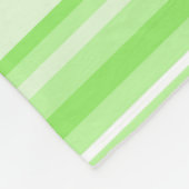 Monogram kalkgroene strepen fleece deken (Hoek)