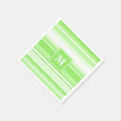 Monogram kalkgroene strepen servet (Hoek)