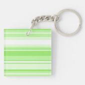 Monogram kalkgroene strepen sleutelhanger (Achterkant)