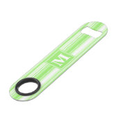 Monogram kalkgroene strepen speed flessenopener (Voorkant Gekanteld)
