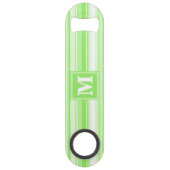 Monogram kalkgroene strepen speed flessenopener (Voorkant)