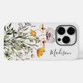 Monogram Kalligrafie Gedroogd Wildflower Boeket Case-Mate iPhone Case (Achterkant (horizontaal))