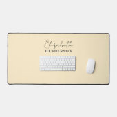 Monogram kalligrafie meisjesgeel bureaumat (Keyboard & Muis)
