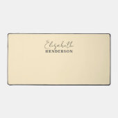 Monogram kalligrafie meisjesgeel bureaumat (Voorkant)